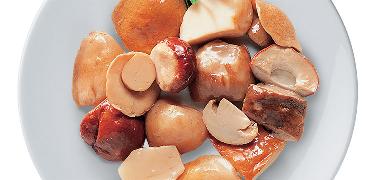 STARTERS AND SIDE DISHES - FRESH SLICED PORCINI Mushrooms in E.V.O. oil (COD. 01030)