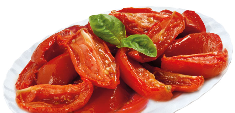 STARTERS AND SIDE DISHES - "SPICCHI DI SOLE" - Sliced semidried tomatoes (COD. 01017)