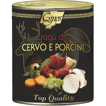 SAUCES AND SAUCES MEAT - DEER AND PORCINI MUSHROOMS meat sauce (COD. 03109)